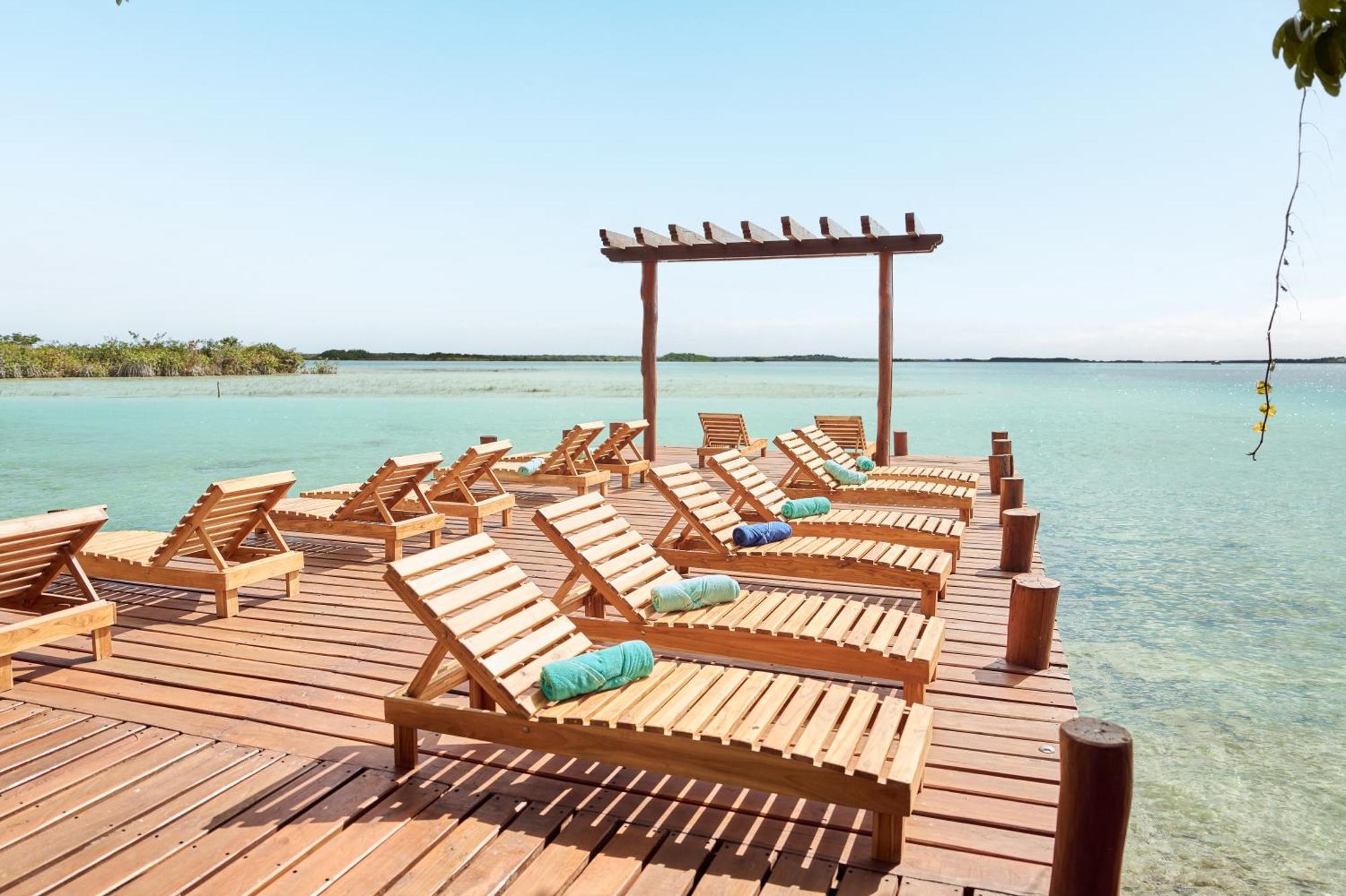 Cristalino Lagoon Front Hotel, Restaurant & Spa Bacalar Extérieur photo